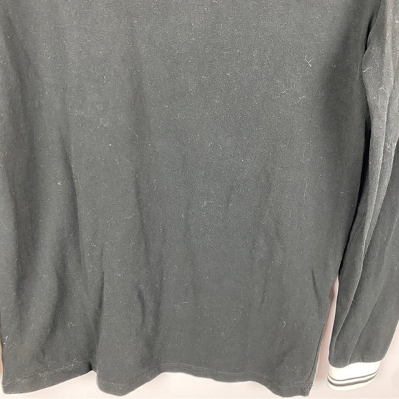 Asos Design Muscle Fit Long Sleeve T-shirt Contrast Tipping Large Black - Picture 4 of 11